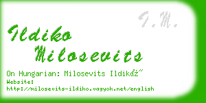 ildiko milosevits business card